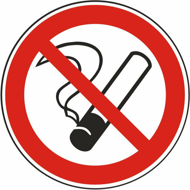 Знак "Курение запрещено" табличка пластик 100х100 мм